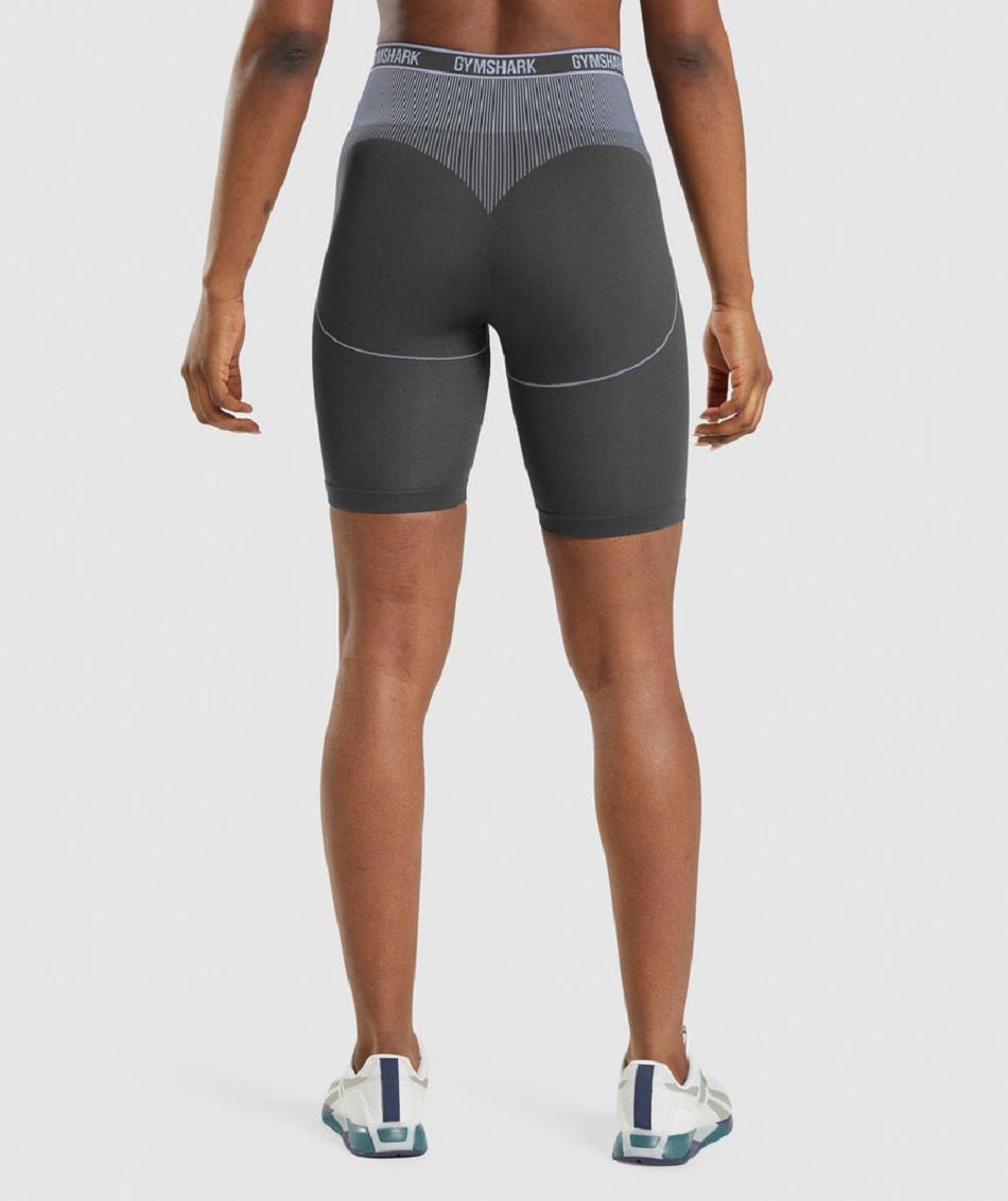 Pantalones Cortos Gymshark Apex Seamless High Rise Corta Mujer Negras Gris Lavanda Azules | CO 2756EBC